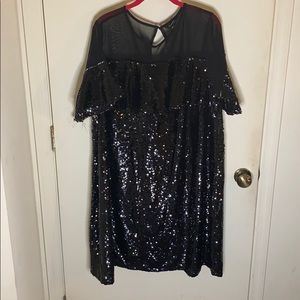 Sequence plus size party dress